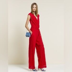Carolina Herrera Sleeveless Lace Jumpsuit